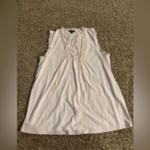 Express Dusty Rose Sleeveless Blouse with Lace Detail